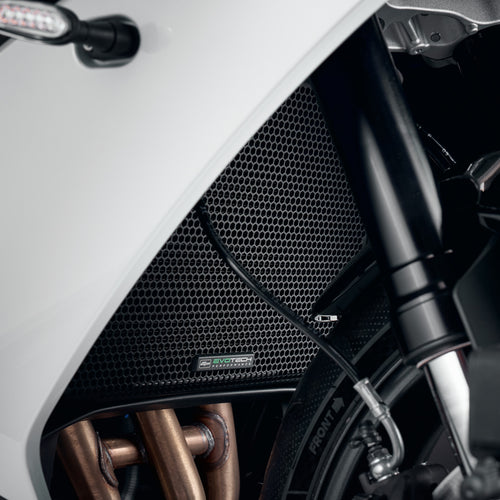 Triumph Daytona 660 Kühlerschutz Kühlerverkleidung Evotech Performance radiatore  Radiator  Radiateur  protezione  Protection  Guard  Protección  Radiador